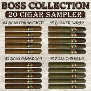 Boss Collection Sampler (20-Pack) in a Wooden Humidor Box