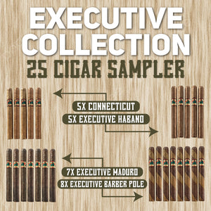 Executive Collection Sampler (25-Pack) in a Gold Foil Box